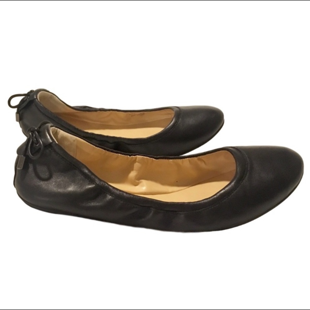 Cole Haan Gran.os black leather ballet flat 8
